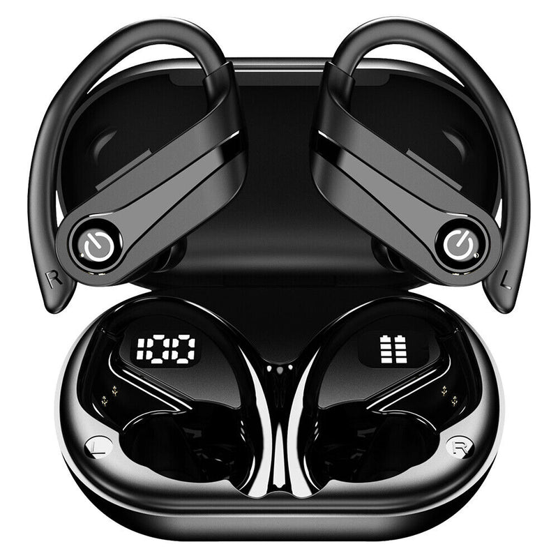 Mpow Bluetooth 5.3 Headset Wireless Earpiece Earbuds Stereo Headphones Ear Hook