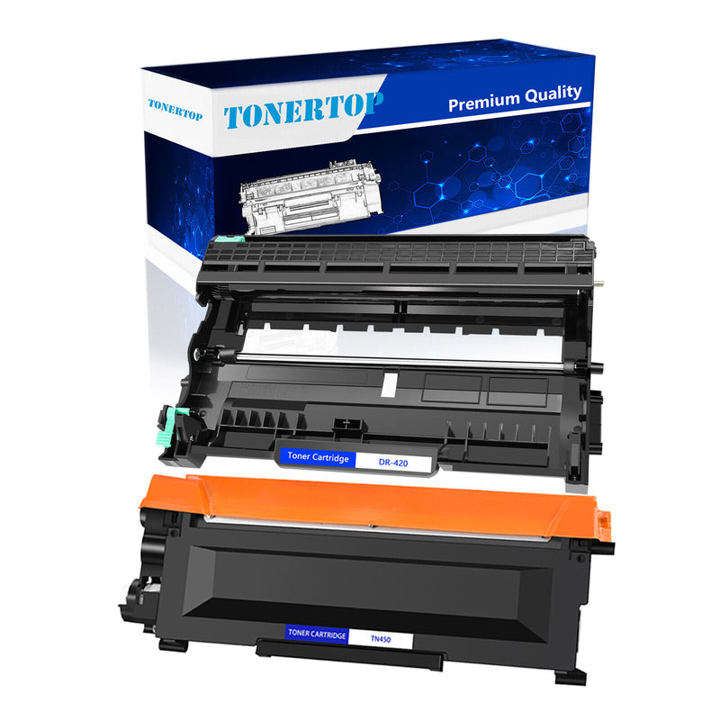 Tn450 + Dr420 Toner Drum Set For Brother Dcp-7065Dn Mfc-7360N 7460Dn Mfc-7860Dw