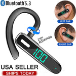 Bluetooth 5.3 Wireless Earpiece Headset Driving Trucker Earbuds Noise Cancelling