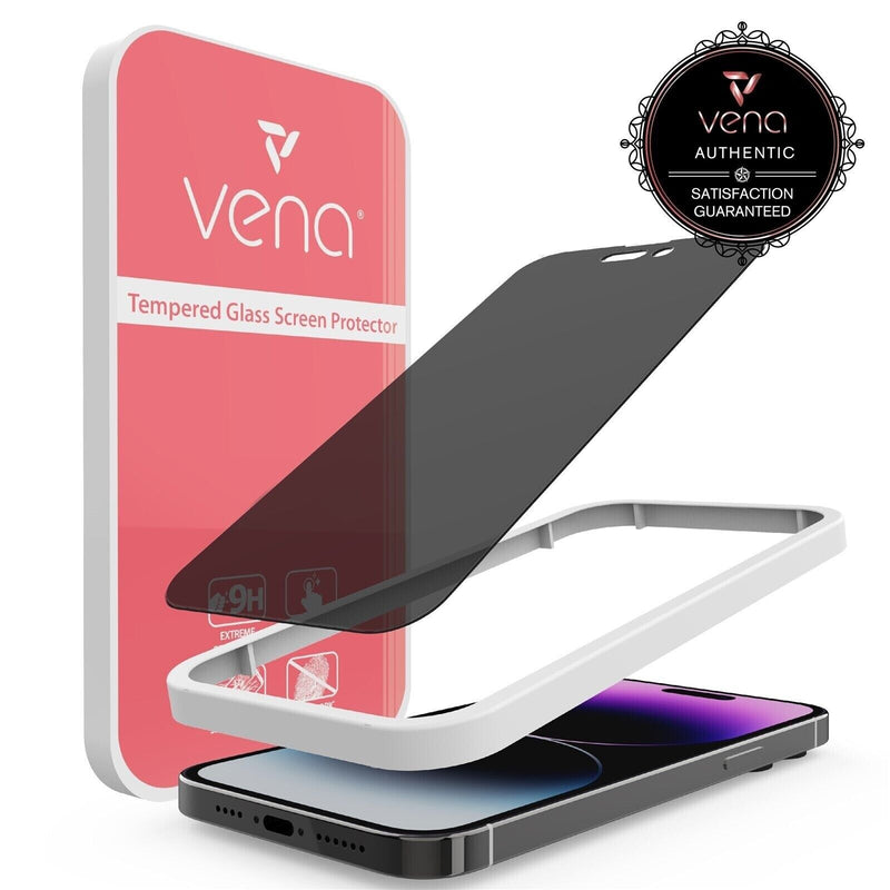 Vena 2-Way Privacy Tempered Glass Screen Protector Guard for Apple iPhone 14 Pro