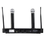 Pyle PDWM2560 UHF Handheld Mic System With 2 Microphones, Selectable Frequency