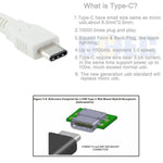 Usb-C Usb 3.0 3.1 Type C Male Connector To Standard Type A Male Data Cable White