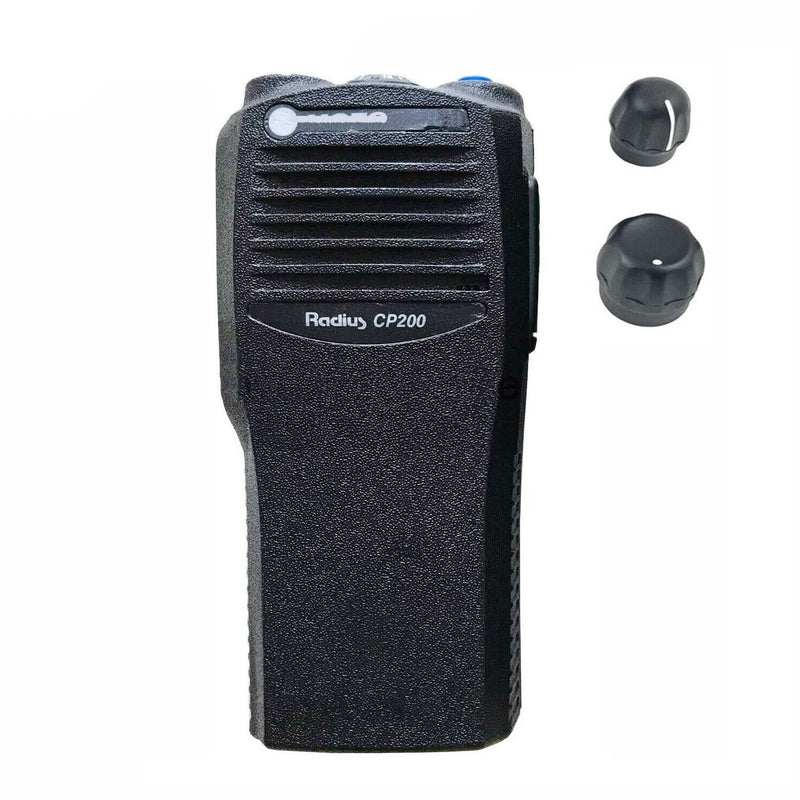 New Housing Case Cover + Knob + Label For Motorola Radio Cp200