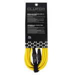 Clutch 10' Yellow Sure-Fit Xlr Female To Xlr Male Microphone / Speaker