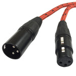 Clutch 20 Foot 20' Female To Male Xlr Microphone Mic Speaker Audio Cable Red