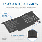 C22-Ux31 Battery For Asus Zenbook Ux31 Ux31A Ux31E Ultrabook 7.4V 6840Mah