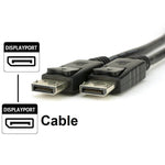 Display Port To Display Port Cable Dp To Dp 4K 60Hz High Speed Video Audio 10 Ft