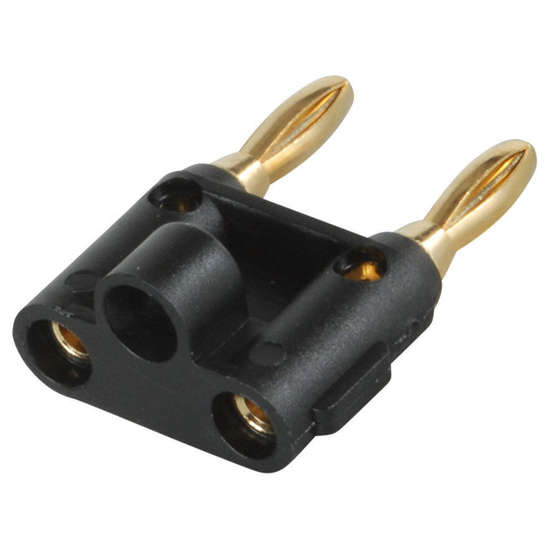 Gold Plated Dual Banana Plug Black