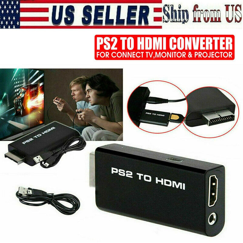 Ps2 To Hdmi Video Converter Av To Hdmi For Playstation 2 Hd Adapter 3.5Mm Audio