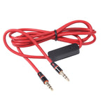 Red 3.5Mm 1/8" Audio Cable Cord W Mic For Ifrogz Coda Forte If-Cfb Blk Headphone