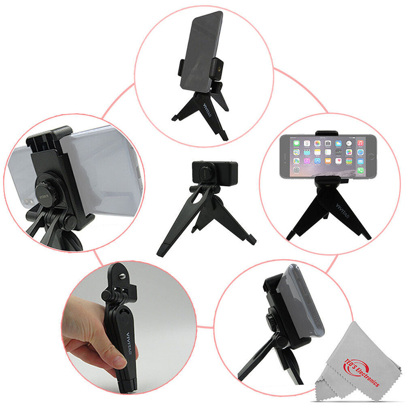 Vivitar Vlogging Compact Selfie Video Tripod Stand for Smart Phone Iphone Camera