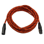 Clutch 20 Foot 20' Female To Male Xlr Microphone Mic Speaker Audio Cable Red