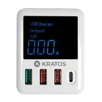 40W Qc3.0/Pd3.0 4-Port Usb Wall Charger With Digital Display