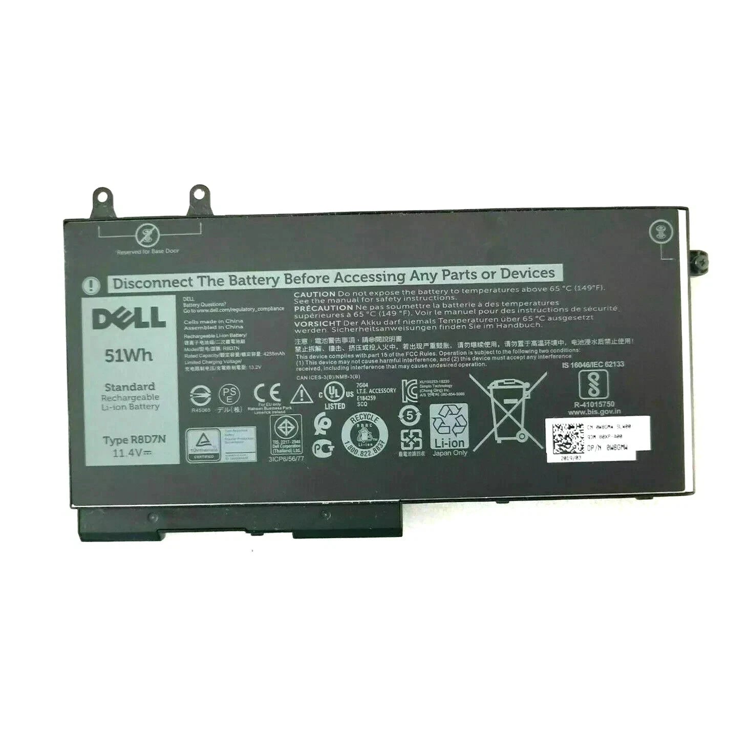 New Genuine Dell Latitude 5400 5401 5500 5501 M3540 Battery 51Wh R8D7N W8GMW H82T6 OEM