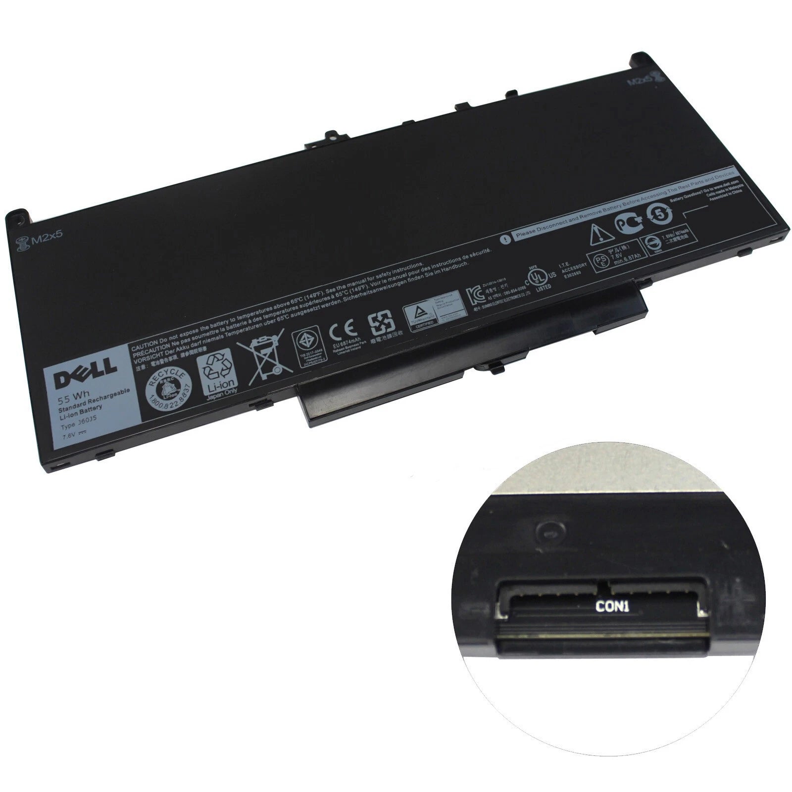OEM Genuine Dell Latitude E7270 E7470 7.6V 55Wh Battery MC34Y 242WD 1w2y2 J60J5
