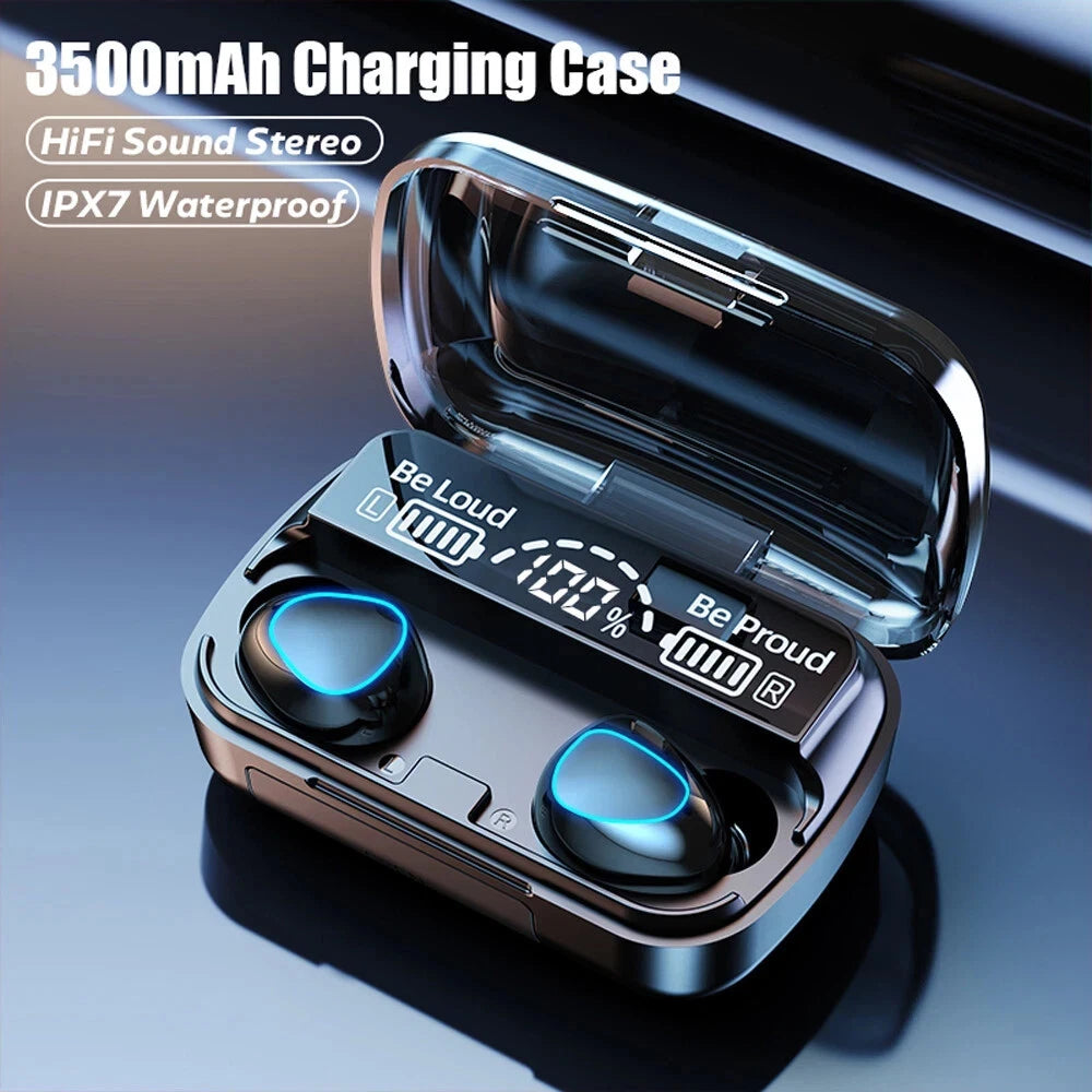 M10 Wireless Earbuds Bluetooth 5.1 Headset with Charging Case Digital Display Fast Charging