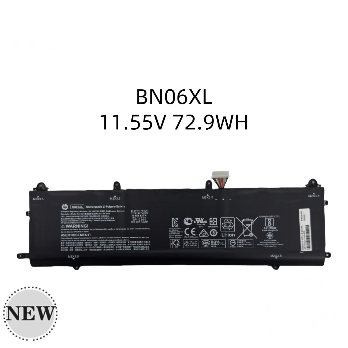 Genuine HP BN06XL Battery 11.55V 72.9Wh 3.16Ah OEM Laptop Replacement Battery