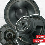 New Audiotek 12 Inch 1200 Watts Car Audio Subwoofer W/ 4 Ohm Power - 1 Sub