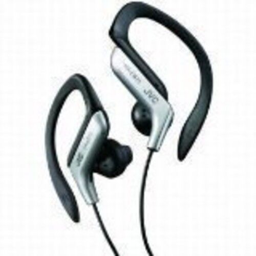 JVC Haeb75S Sport Ear Clip Earphones Adjustable Splash Proof (Silver) [New Headp