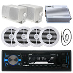 Plmrb29B Usb Bluetooth Boat Radio,400W Amplifier,3.5" And 5.25" Speakers,Antenna