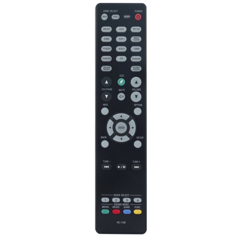 New Rc-1192 Replace Remote For Denon Av Receiver Avr-S900W Avr-X3200W Avr-X5200W