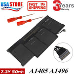 For 2012-2017 Apple Macbook Air 13 Inch A1466 Battery Fit P/N:A1496 A1405 A1377