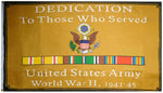 WWII Dedication To Those Who Served US Army World War II 1941-45 3'x5' Poly Flag