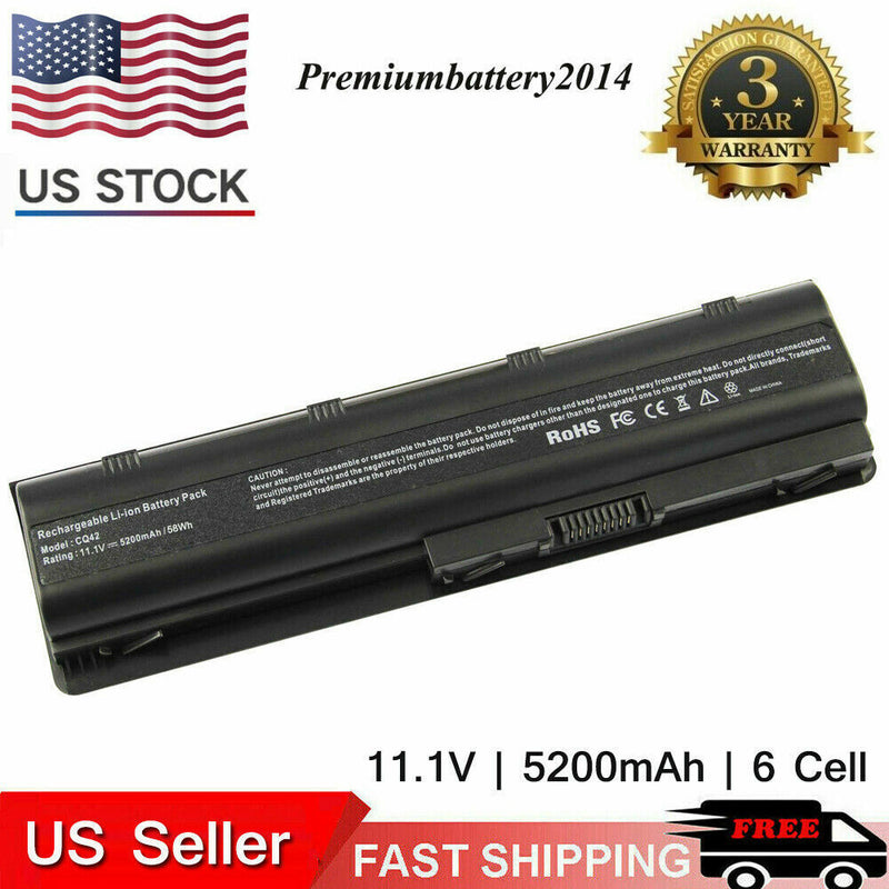 6Cell, 5200Mah Battery For Hp Pavilion Cq42 593553-001, Mu06, Mu09 G6 Series