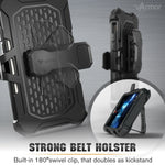 Vena [vArmor] Shockproof Heavy Duty Holster Belt Clip Case for iPhone 12/12 Pro