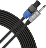 Livewire Elite 12g Speaker Cable Speakon to 1/4" Male 50 ft. Black