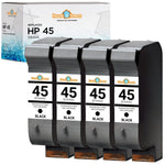 4Pk For Hp 45 51645A Black Ink For Hp Color Copier 100 Designjet 700 Deskjet 850