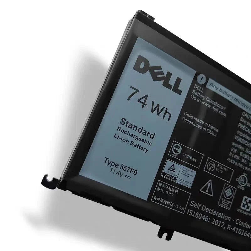 Genuine Dell 357F9 71JF4 Battery 74Wh OEM Laptop Replacement Rechargeable Battery