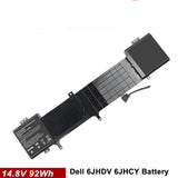 Dell Alienware 17 R2 Battery YKWXX 5046J 6JHDV 14.8V 92Wh Genuine OEM Replacement