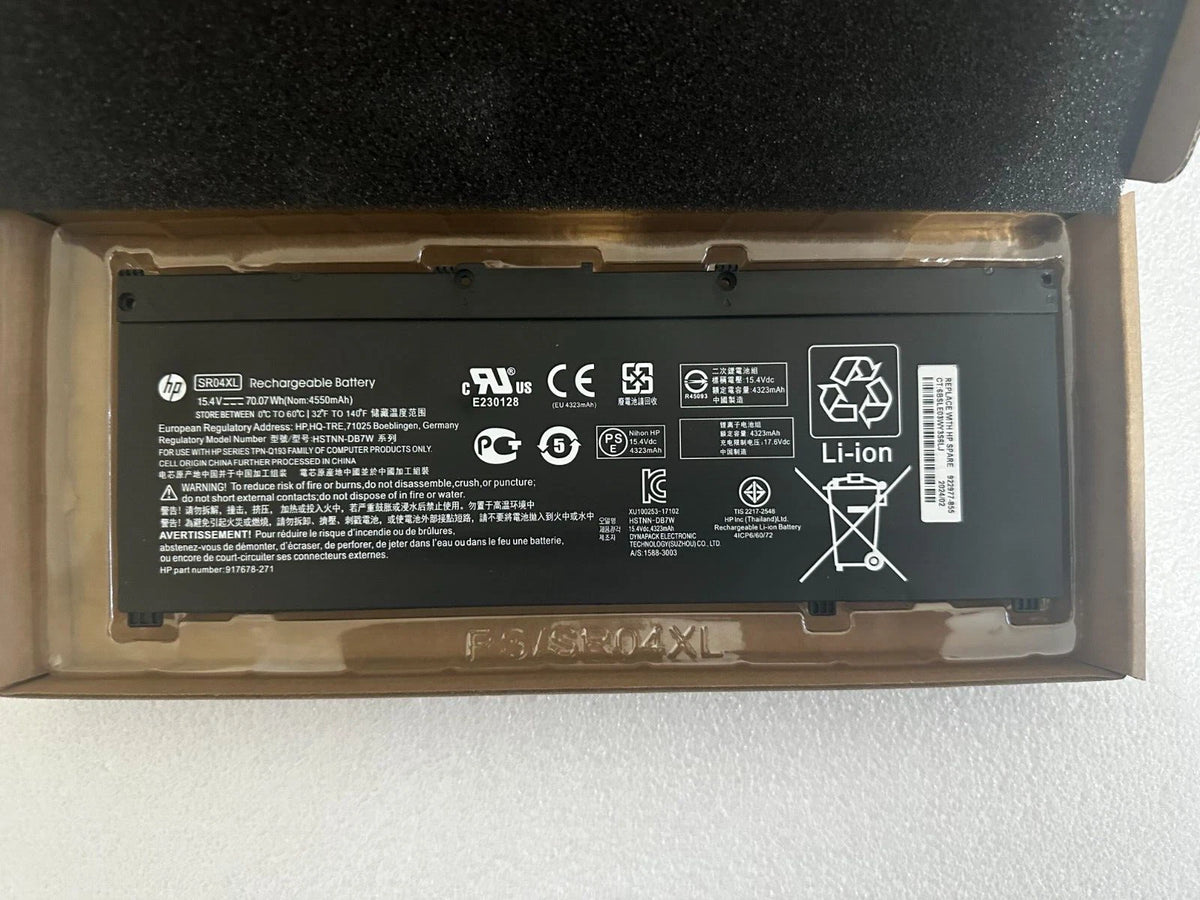 Genuine HP OMEN SR04XL Battery 15.4V 70.07Wh 4323mAh OEM Laptop Replacement Battery