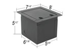 Recessed Audio Stage Floor Box With 6 D Holes Punched Plate