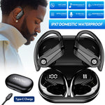 Mpow Bluetooth 5.3 Headset Wireless Earpiece Earbuds Stereo Headphones Ear Hook