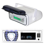 Pyle PLRMR23BTW Marine Boat AM FM SD USB Player Aux Radio +PLMRCW3 Housing