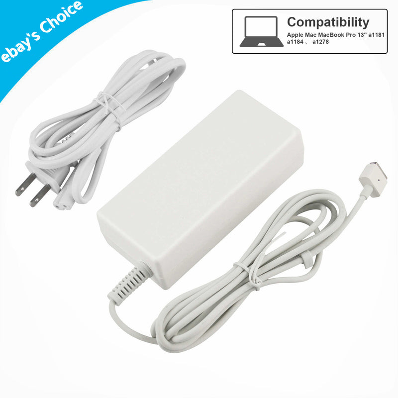 60W For Apple Macbook Pro 13" Ac Power Adapter Charger A1181 A1278 2009-2011