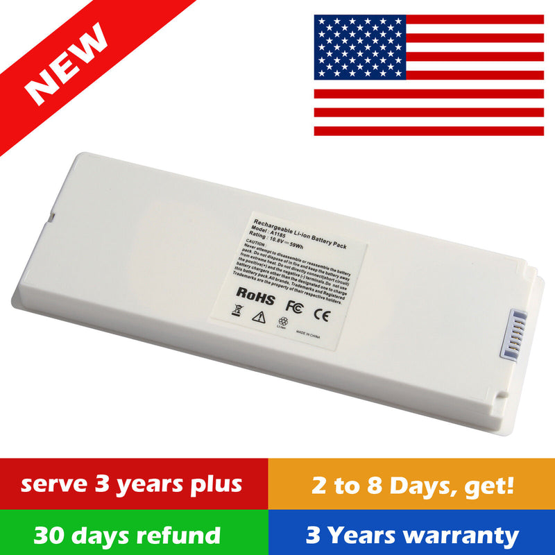 A1185 For Apple Macbook A1181 White Rechargeable Battery Cycle Count O