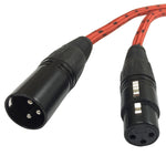 Accessories Pack Male-Female Red 20Ft Xlr Cables 4 Pack + Ties + Case