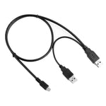 Usb Charger+Data Sync Y Cable Cord Lead For Iomega 2.5" Portable Hard Drive Disk