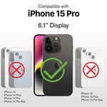 Vena 3x HD Clear Tempered Glass Screen Protector Guard for Apple iPhone 15 Pro