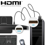 Doubled Shielded Hdmi To Dvi Cable (6 Feet) For Monitor Apple Tv Lot (2 Pieces)