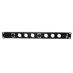 Prox 1U Rack Panel Punched For 8 Connectors