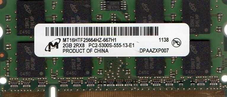 New 2Gb Apple Macbook A1181 / Macbook Pro A1261 Ddr2 Laptop/Notebook Ram Memory