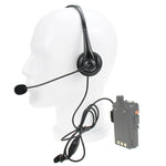 Walkie Talkie Microphone 2 Pin Ptt Mic Headphone Headset For Baofeng Kenwood