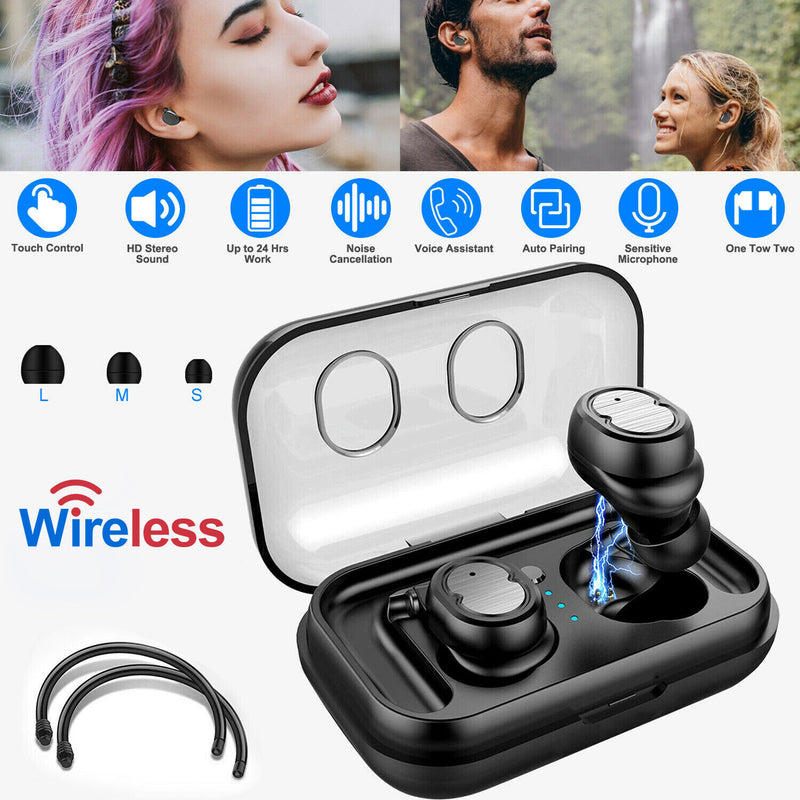 New Updated Wireless Earbuds Twins Headset In-ear Earphone Headphone Charging