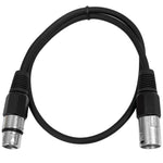 SEISMIC AUDIO (8 PACK) Black 2' XLR Patch Cables Snake