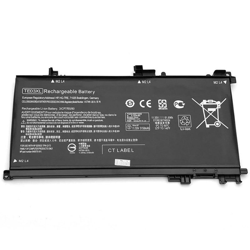 61.6Wh Battery For Hp Pavilion 15-Bc000 15-Bc015Tx 15-Ax000 Te03Xl 849570-542