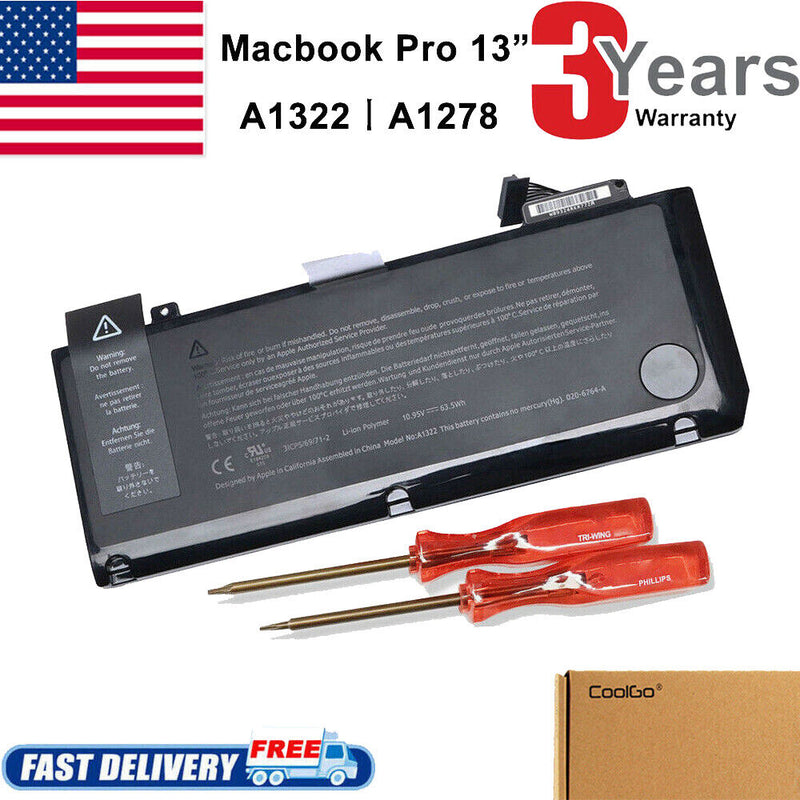 A1322 Battery For Apple Macbook Pro 13" A1278 2009 2010 2011 Mb990Ll/A Mc724Ll/A